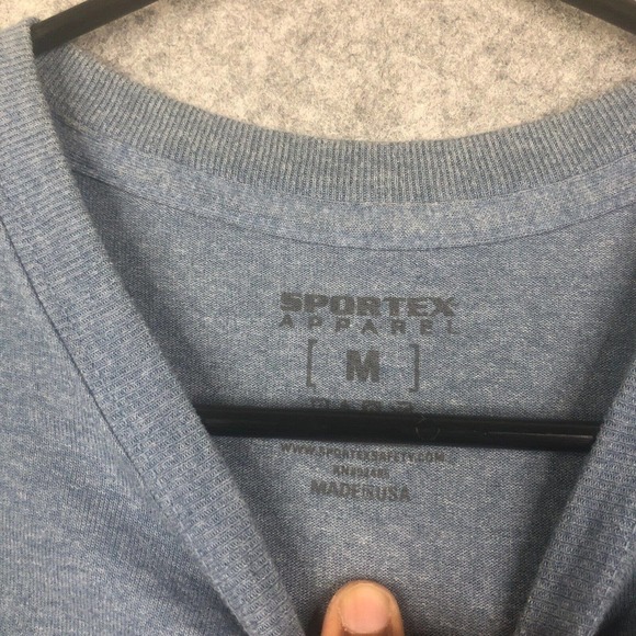 VTG Sportex Horse Feather Mane Graphic T Shirt Sz Medium Made in USA Blue - Picture 5 of 8